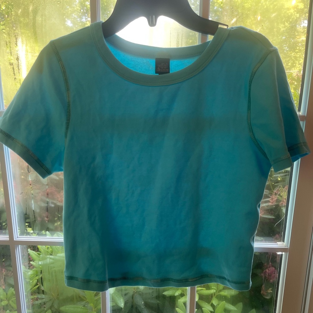 Blue target tee